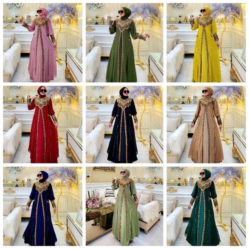 Gamis Abaya Turkey Varian Warna Abaya Turkey Soraya Warna By Wenagamis id