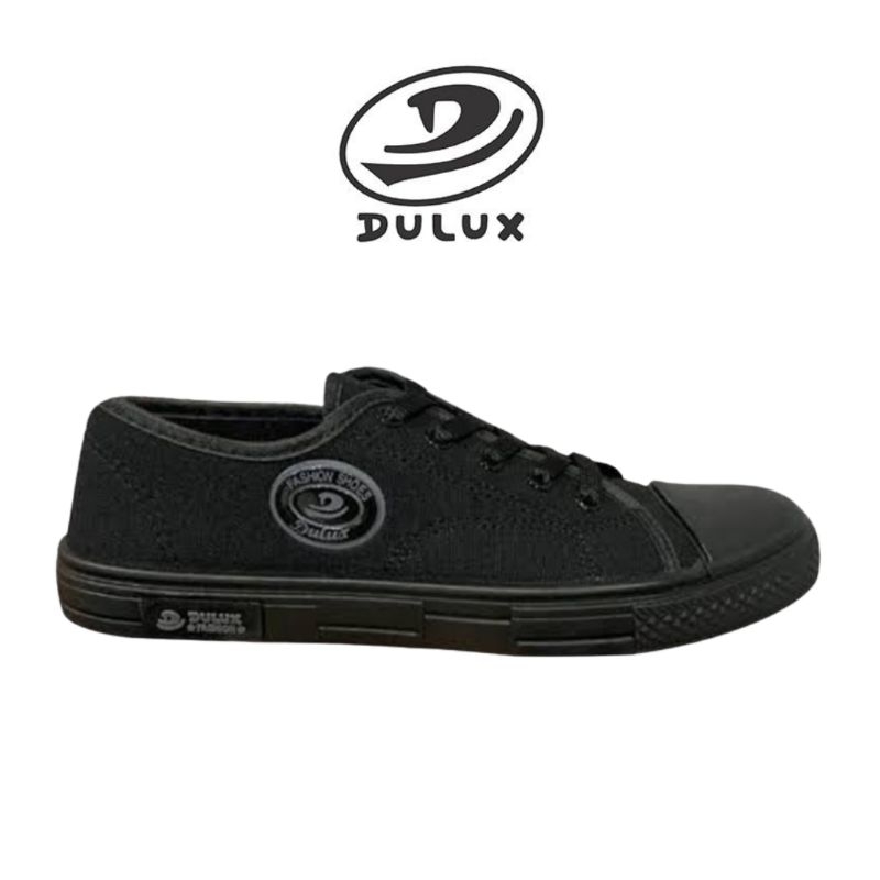 Sepatu sekolah hitam DULUX sepatu sneaker pria - Hitam warrior