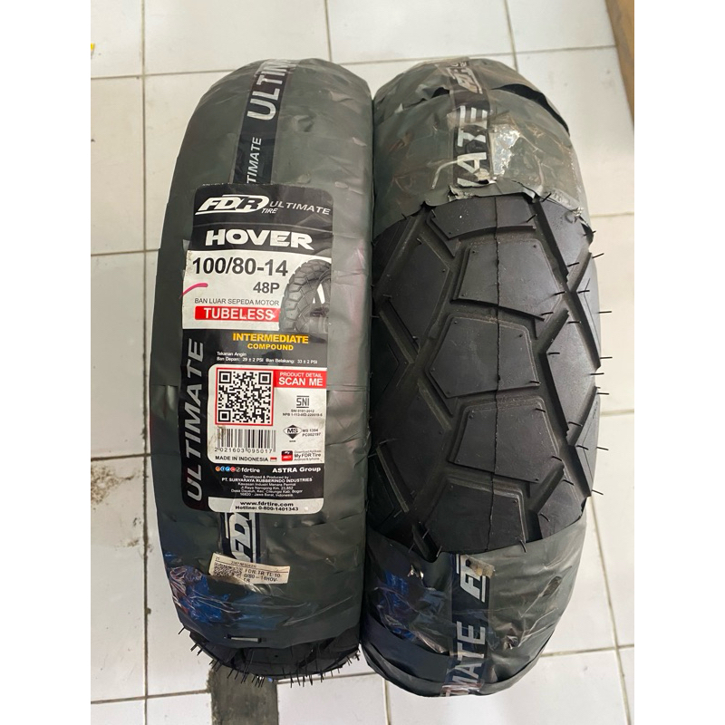 Ban FDR Ultimate Hover 100/80-14(Tubeless)