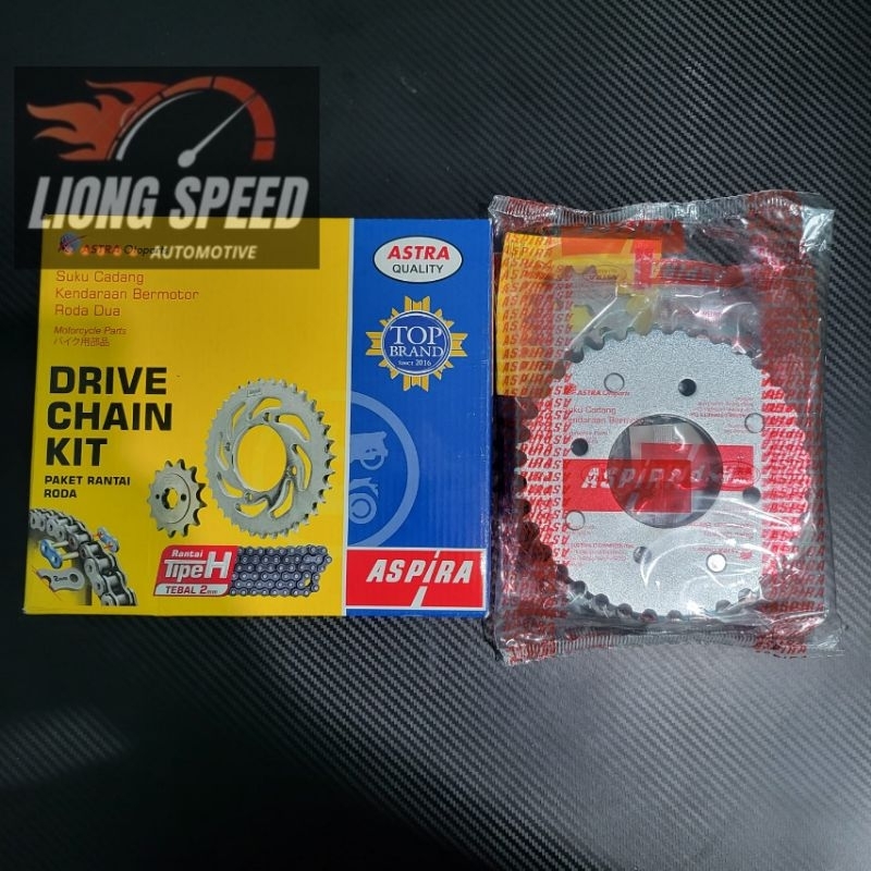 PAKET GEAR SET GIR & RANTAI MOTOR HONDA ABSOLUTE REVO BLADE NEW ASPIRA KWW ORIGINAL ASTRA