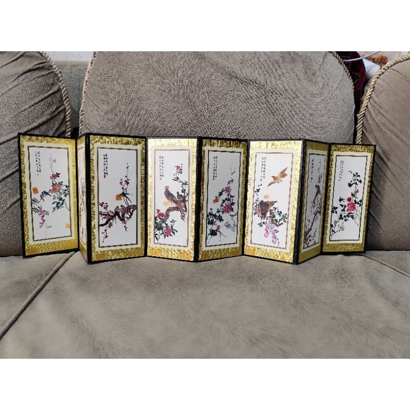 Pajangan Antik Vintage lukisan Burung Koleksi peninggalan Jepang 75 cm