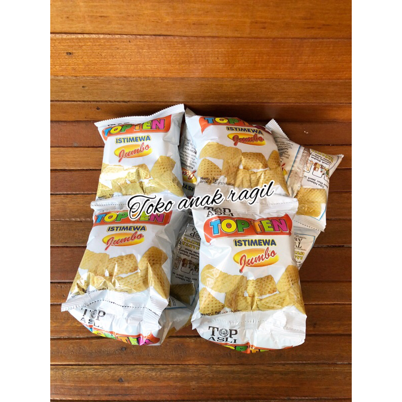 

Snack top teh 1 renceng isi 10 bks