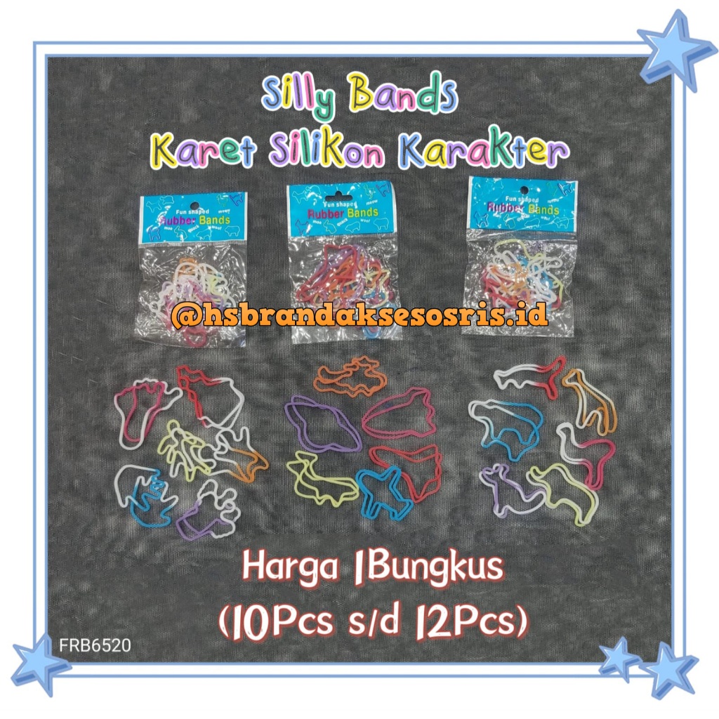 2IN1 SILLY BANDS | KARET SILIKON KARAKTER LUCU | KARET GELANG | KARET KARAKTER WARNA - WARNI / RUBBE