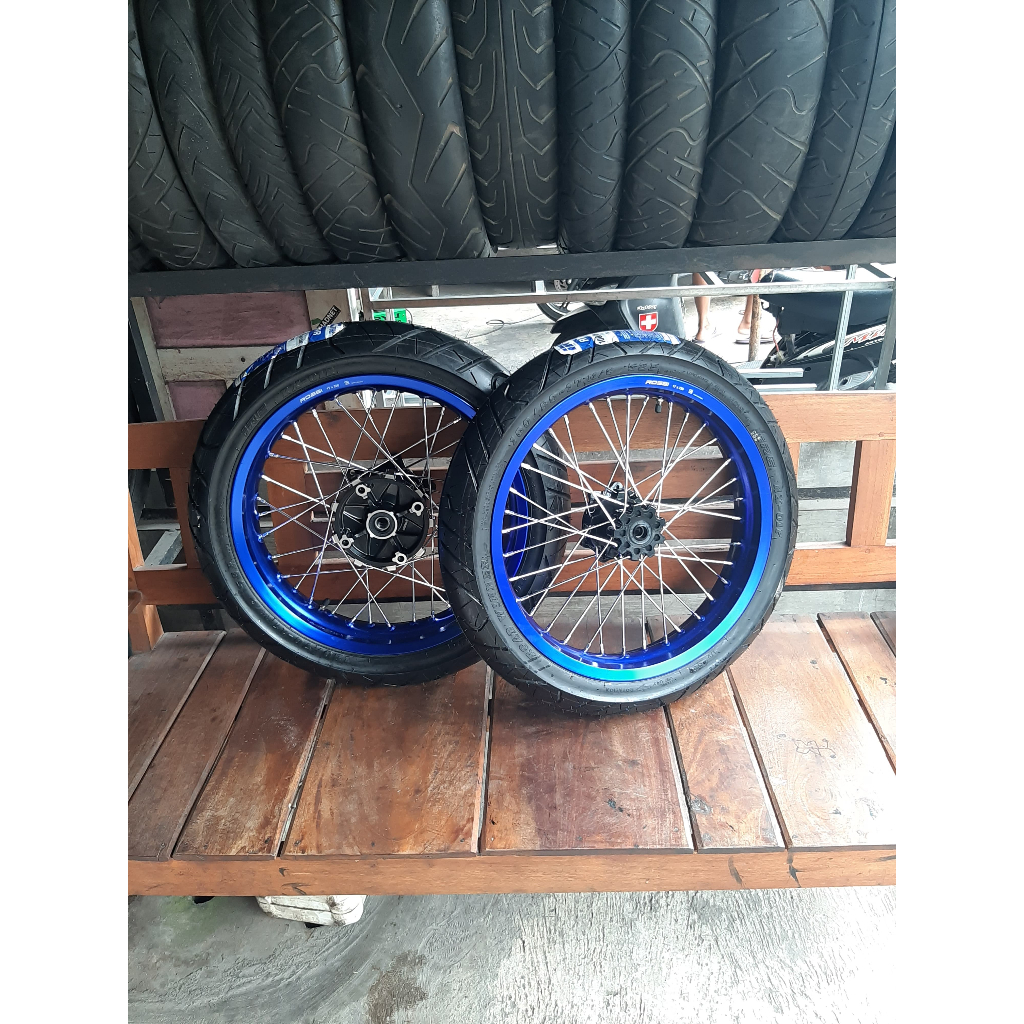 Wheelset CRF Supermoto Ban IRC Baru Ring 17