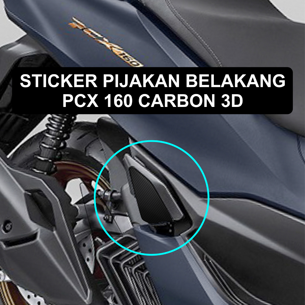 STICKER STEP BELAKANG PCX 160 CARBON TAHUN 2021-2024