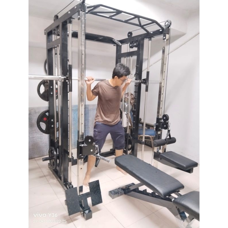 Alat fitnes smith machine multi fungsi X5 magnus