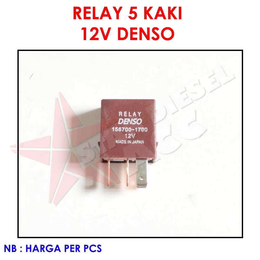RELAY 5 KAKI 12V DENSO UNIVERSAL RELAY 5K 12V DENSO