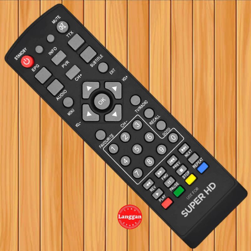 Remote STB Super HD 168 GOL / Remot Set Top Box SuperHD HD 168 Gardiner Optus Lgsat