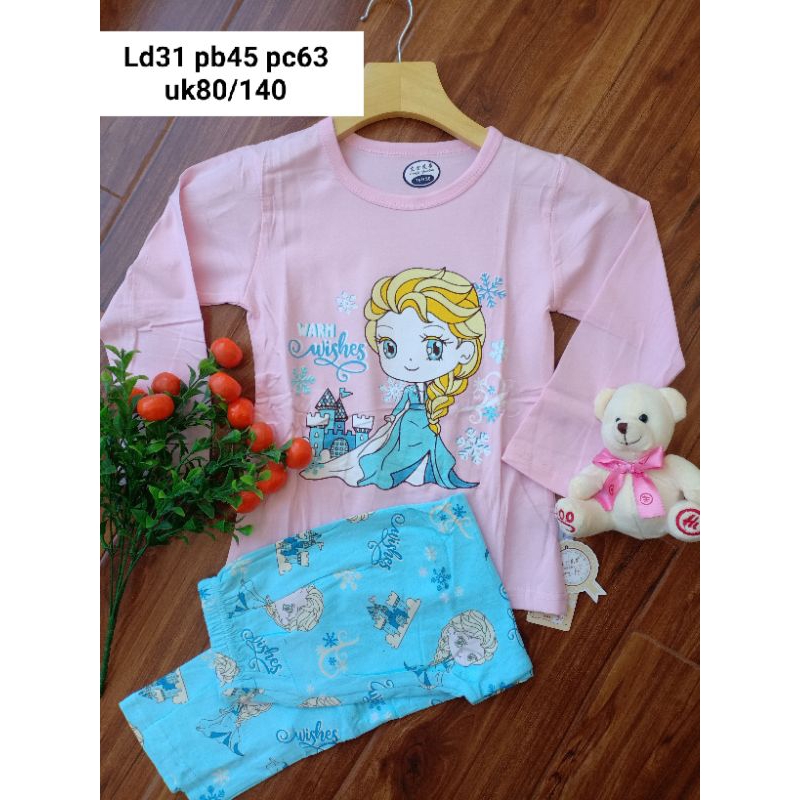 Piyama Anak Import untuk anak 2-7 tahun Baju Tidur Gaya Korea Kartun Lucu