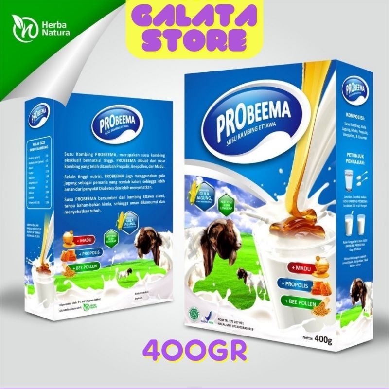 

SUSU KAMBING PROBEEMA (PROpolis + BEEpollen+MAdu) 400 gram