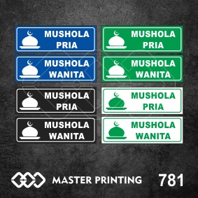

781 - Stiker Mushola Pria dan Wanita, Sticker Vinyl, Premium, Tahan Air, Termurah, dan Bisa Custom