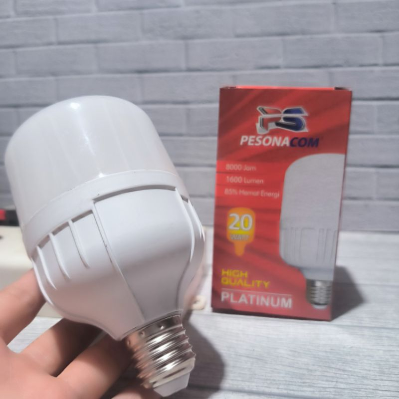 Pesonacom Bohlam Lampu LED 20 Watt Jumbo T Bulb