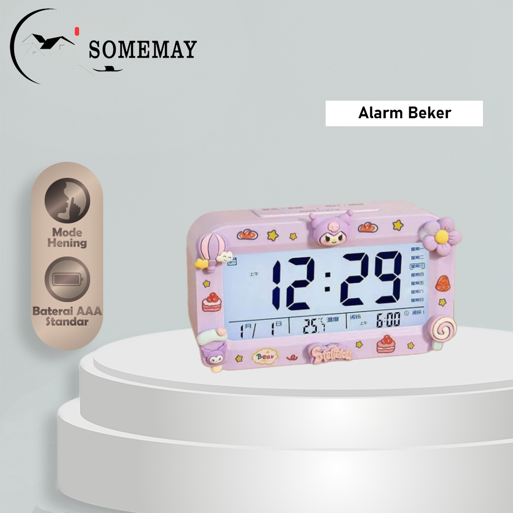 SOMEMAY Jam alarm dinding M40/ Digital Jam Weker Mini Mode Alarm / Jam dinding digital LED