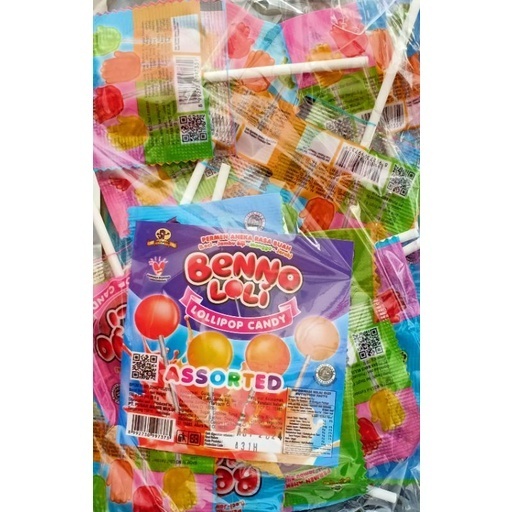 

BENNO LOLLI TANGAN/ Permen Lollipop Assorted 180gr(30pc)