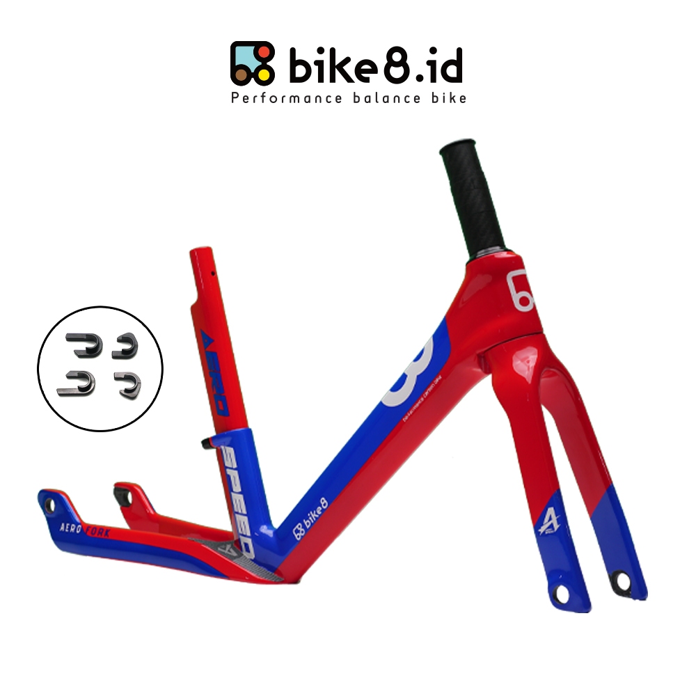 FRAME BIKE8 CARBON FIBER Balance / Push Bike - Sepeda Anak - BLUE RED