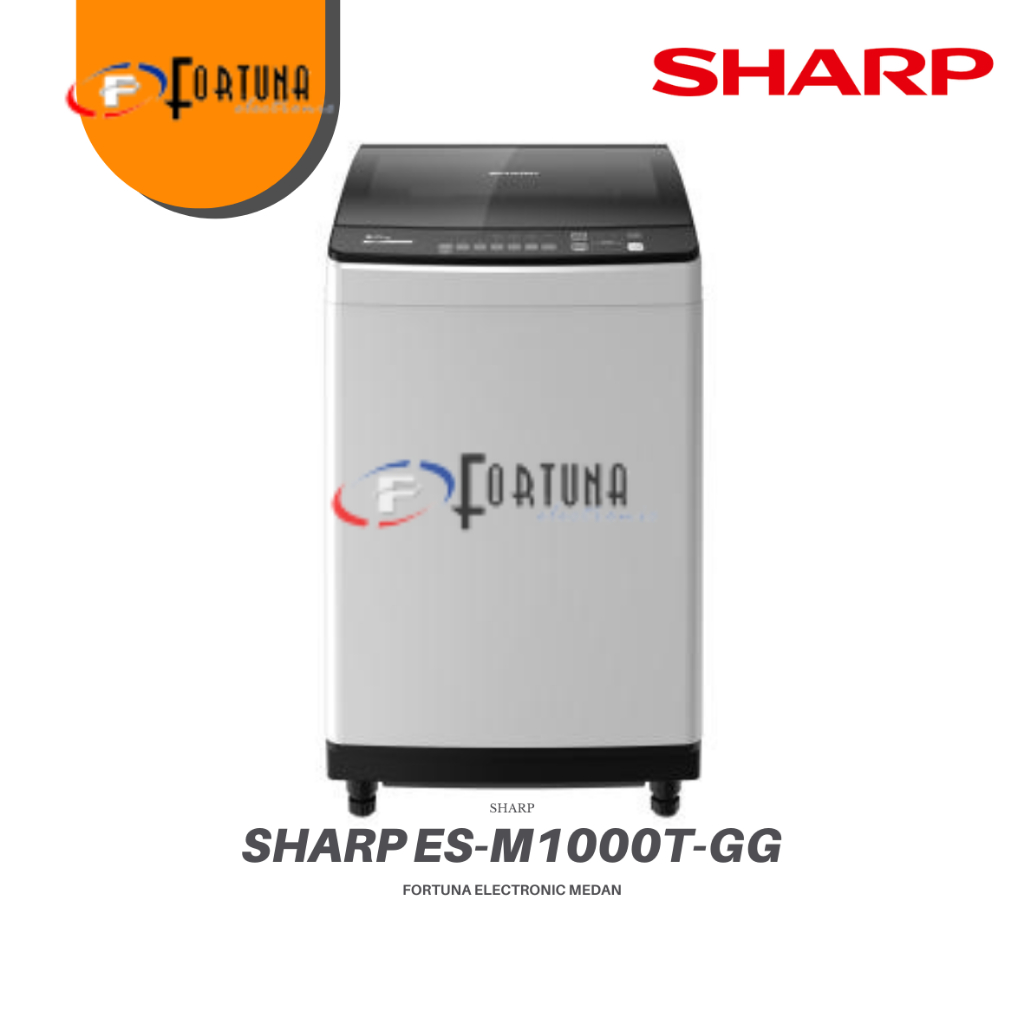 MESIN CUCI 1 TABUNG SHARP TOP LOADING 10 KG ESM1000T GG ESM1000TGG MEGAMOUTH SERIES