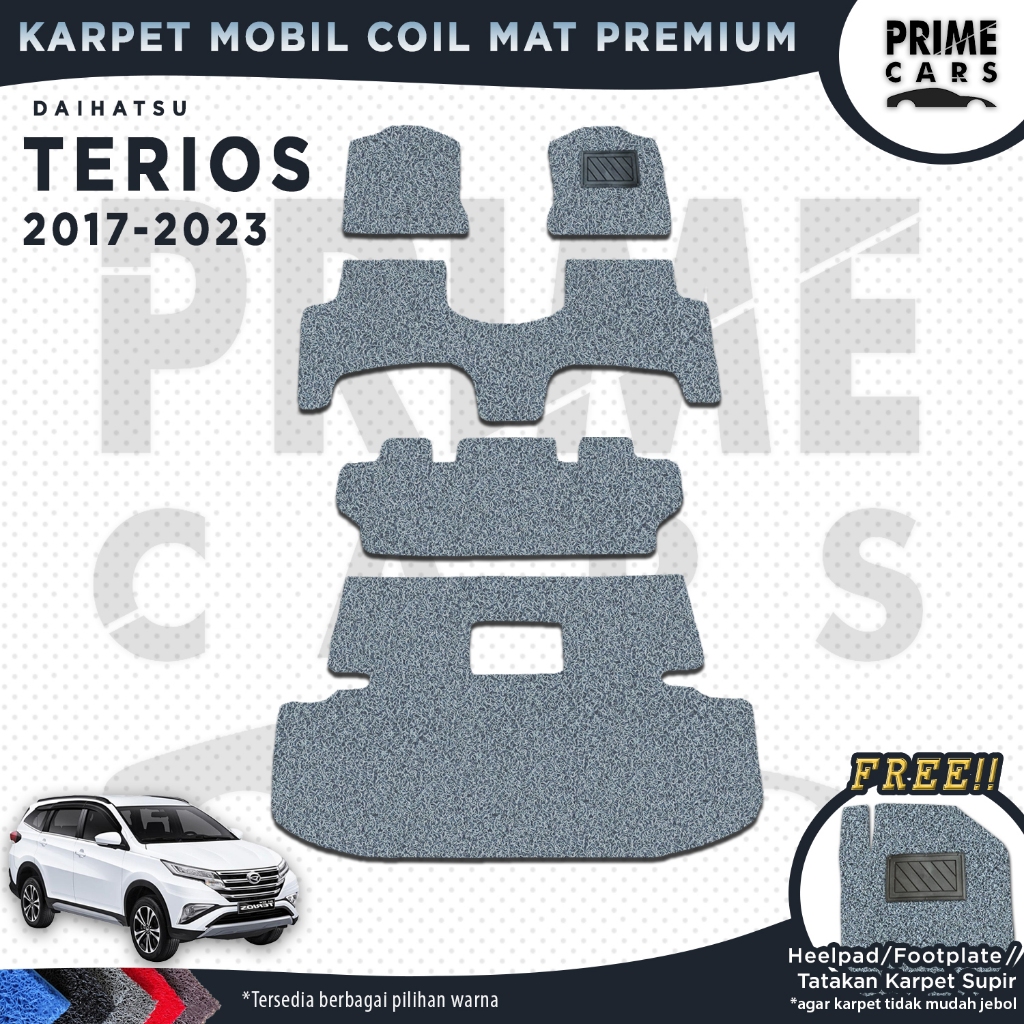Karpet Mobil Coil Mat Daihatsu TERIOS New - Full Set - Mie Bihun 1 Warna- Cushion mat