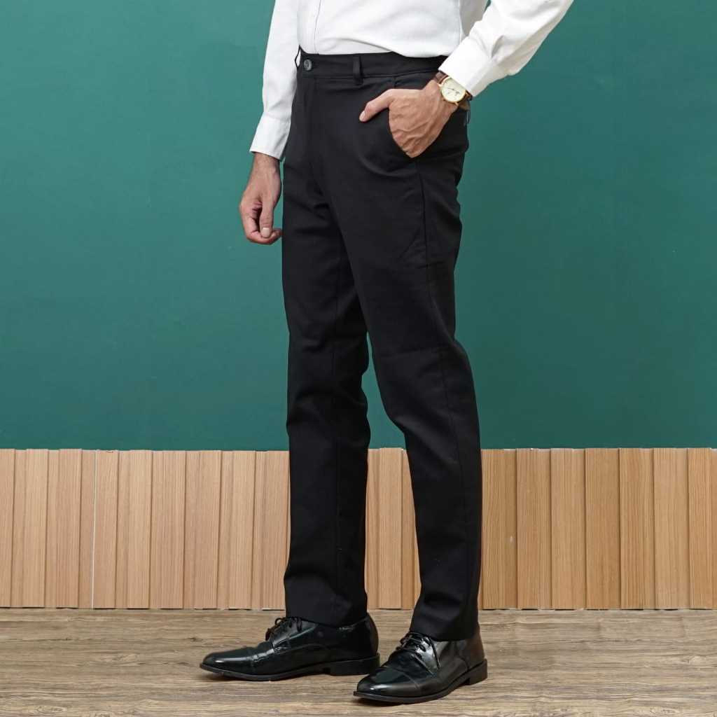 Celana Panjang Slimfit Hitamcelana Pria Chinos Andre Laurent 877