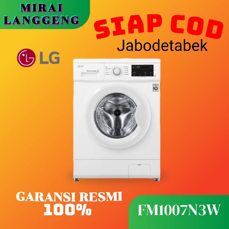MESIN CUCI FRONT LOADING LG FM1007N3W/ FRONTLOADING LG 7KG/LG 7KG
