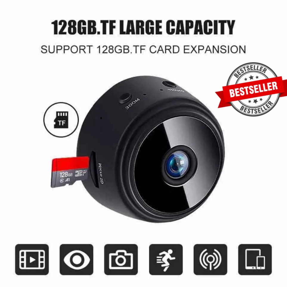 CCTV Wireless A9 Mini Smart Camera Wifi HD 18P Micro v38 Kamera Keamanan Kamera Pengintai Tersembuny