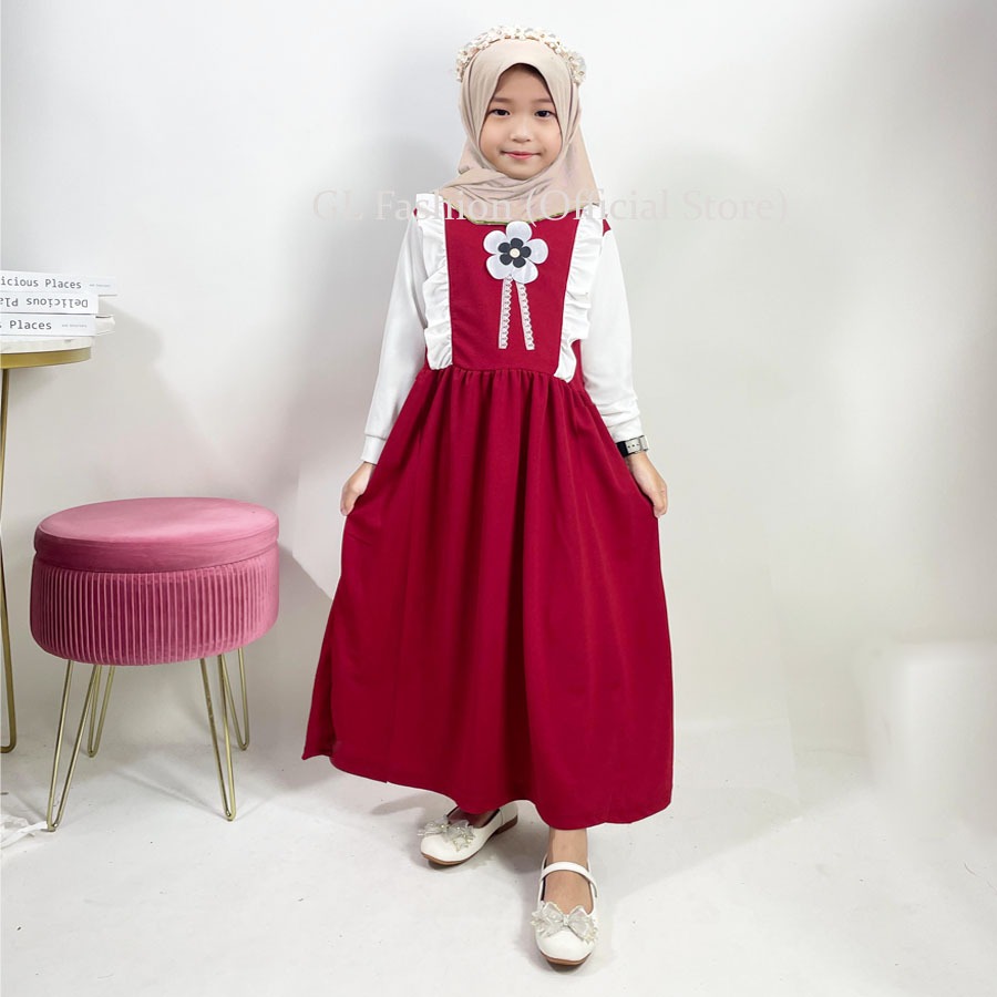 DRESS ANAK PEREMPUAN INARA ZAYDA GAMIS PANJANG MAXY 2-13 TAHUN GL FASHION