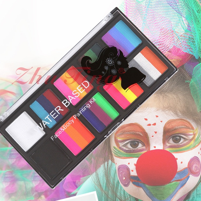 

Colorful 10 warna diy Face Body painting Make up palette