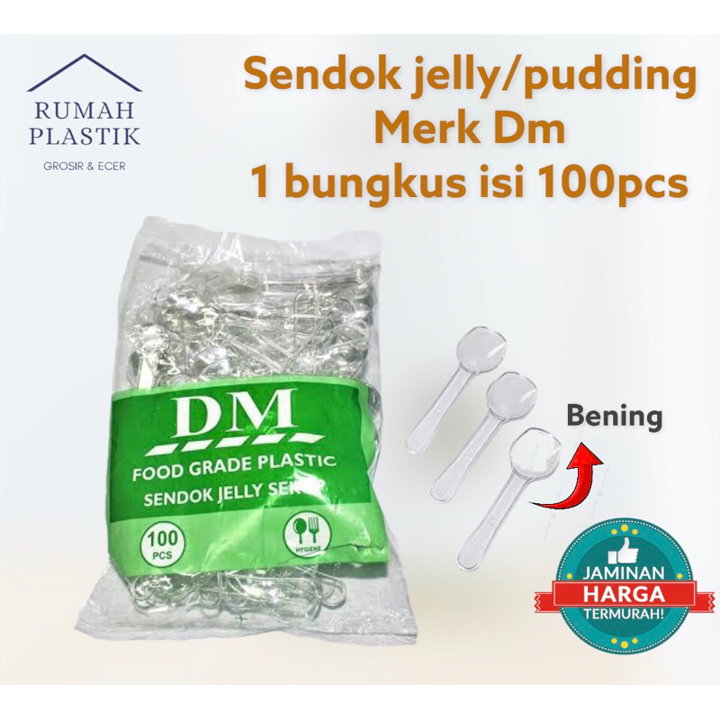 sendok jelly pudding/sendok esbuah/sendok kecil/sendok plastik