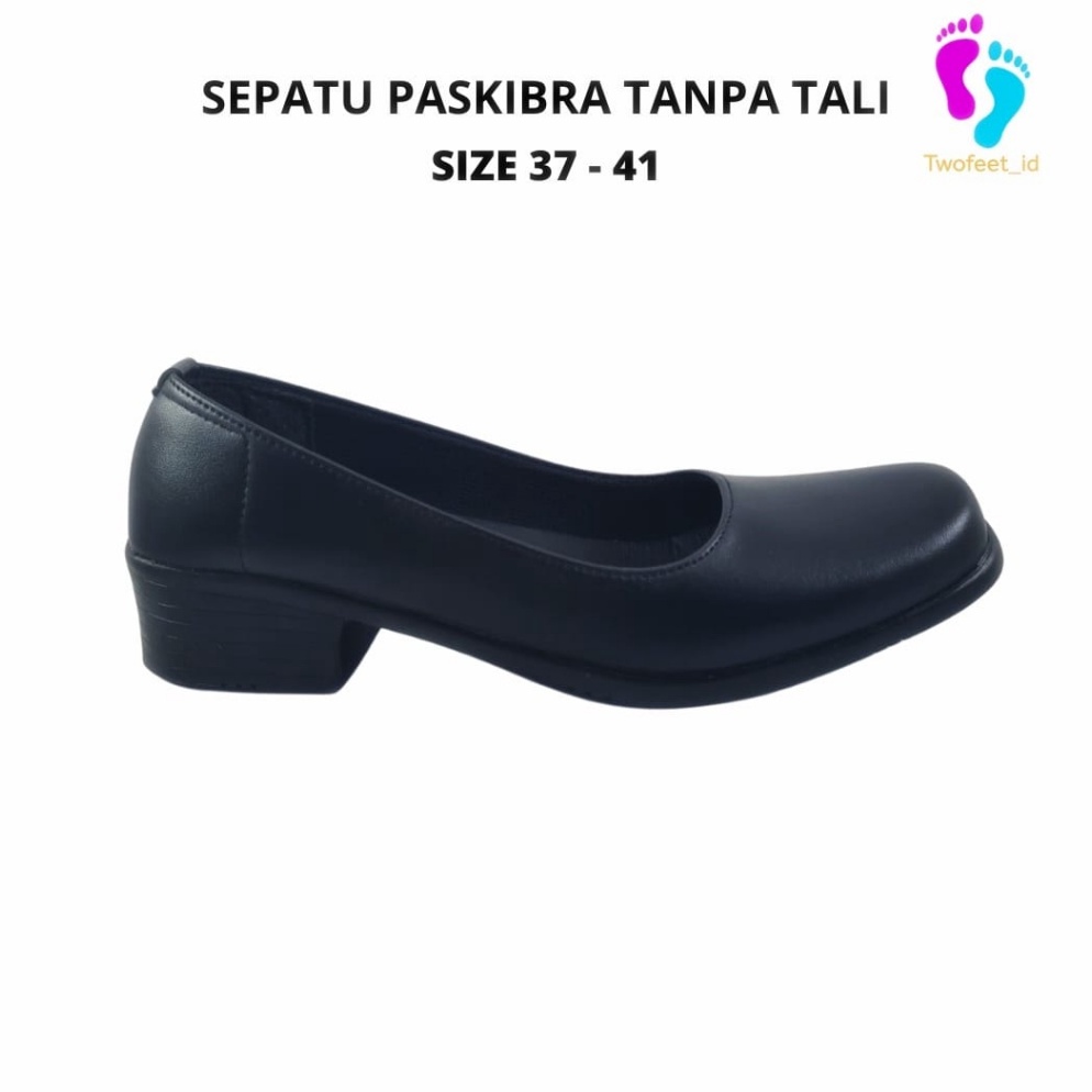 KODE H2T SEPATU PASKIBRA WANITA TANPA TALI  SEPATU PASKIB WANITA TANPA TALI  SEPATU PANTOFEL SEPATU 