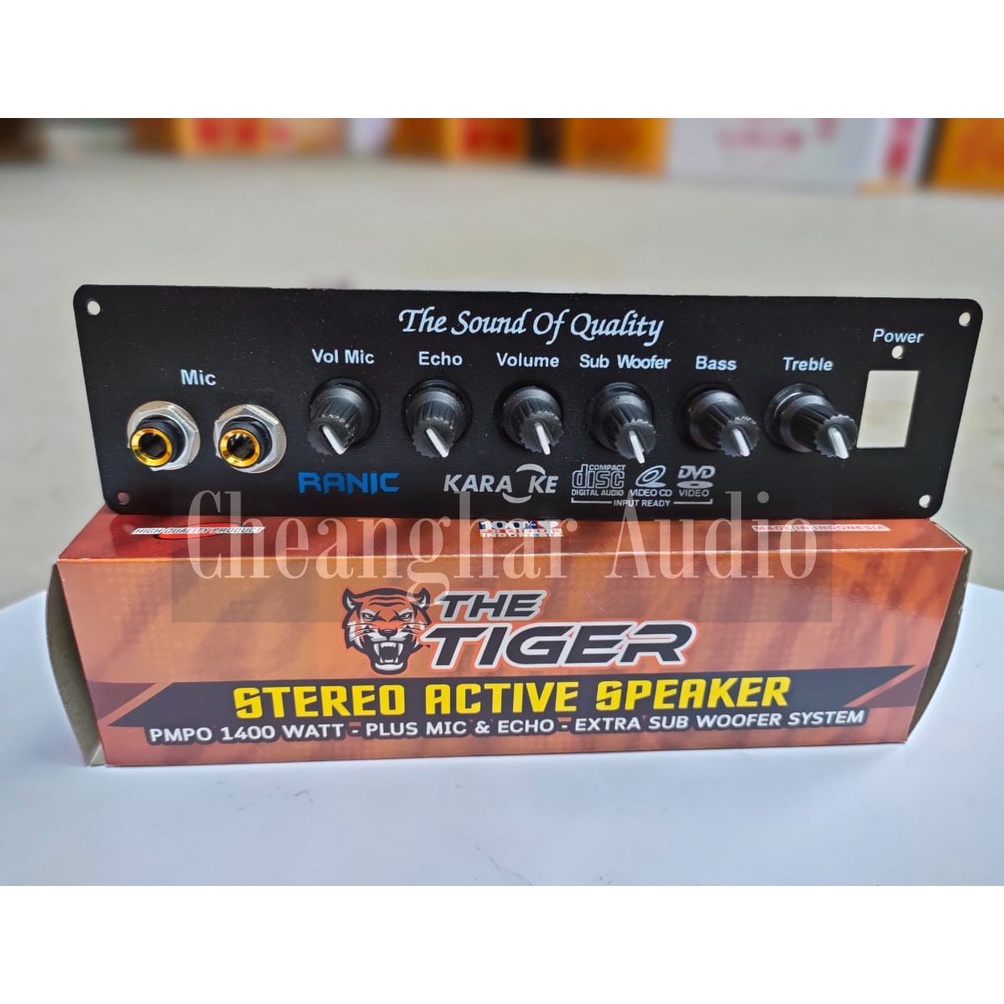 Kit Power Amplifier Speaker Aktif Stereo Karaoke Plus Echo 14W PMPO TIGER x C1P8