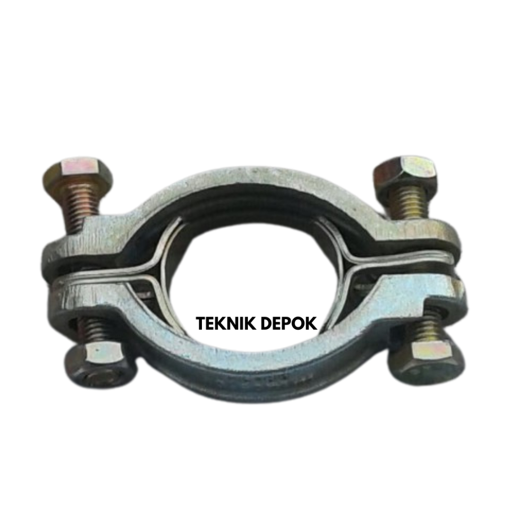 Clamp Hose Ludecke SL60 Galvanis Klem Pemadam Kebakaran 49 - 60 mm 2 Baut Pengencang Selang Air Teka