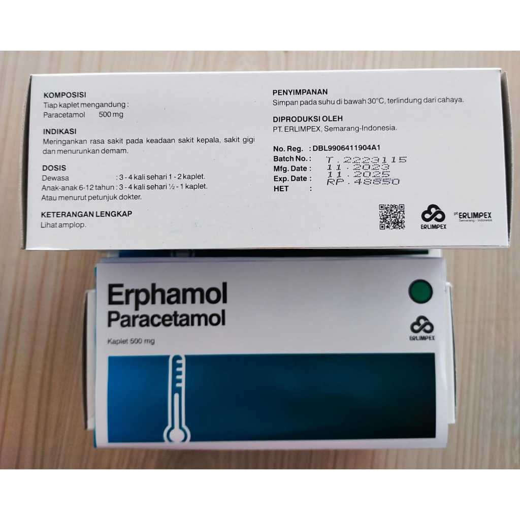 ERPHAMOL KAPLET / PARACETAMOL 500 MG