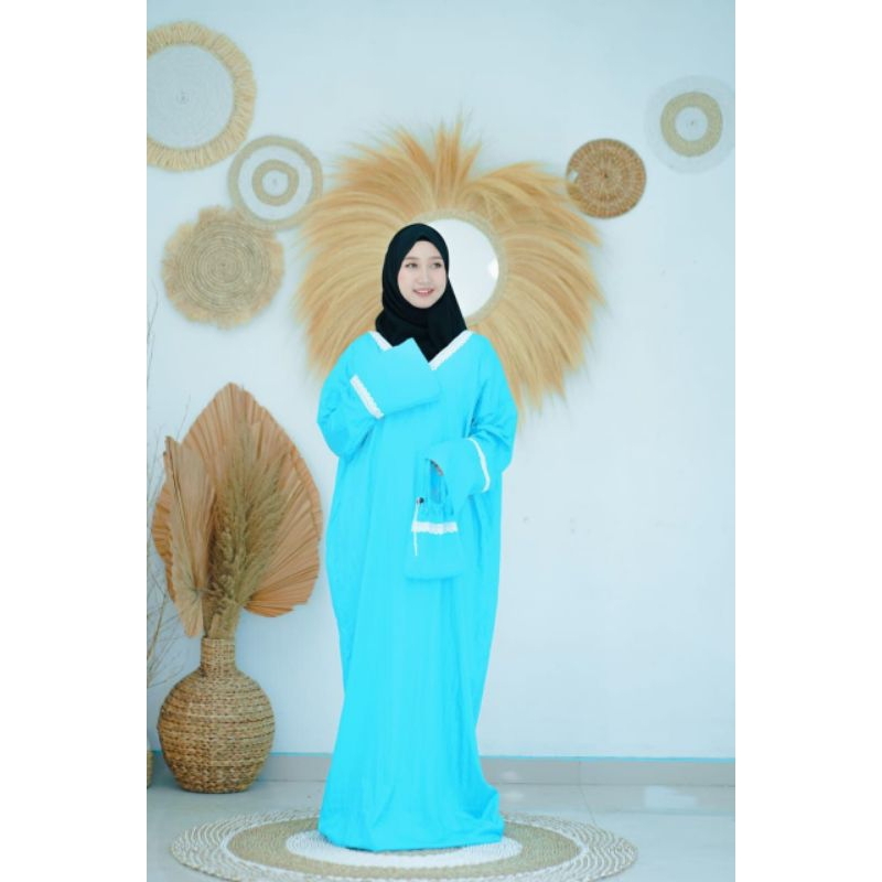 MUKENA TRAVELING RENDA RAJUT || Abaya sholat parasut size anak - dewasa