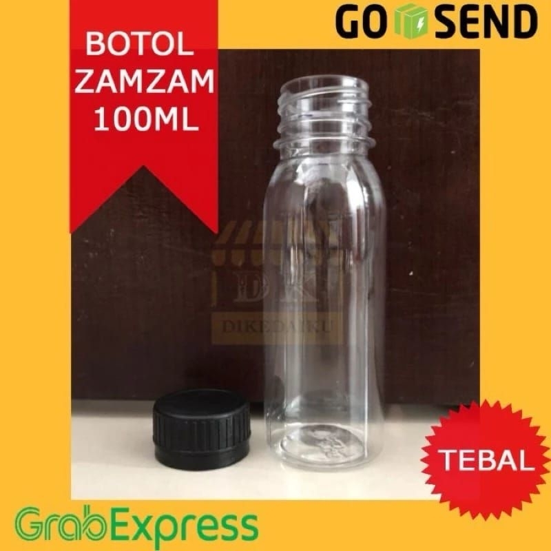 Botol Plastik Kosong kosmetik 100 ml Per 10 pcs untuk Air Zam - zam  Obat Cairan Kosmetik Jelly Dll
