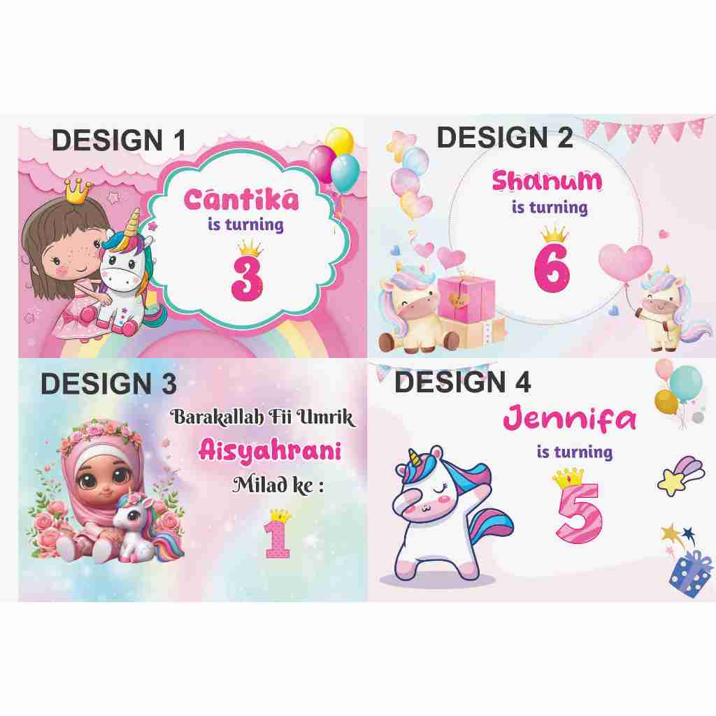 

STIKER LABEL BENTO GOODIE BAG MOTIF UNICORN