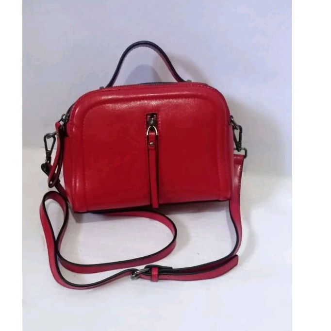 Tas selempang kulit asli warna merah / tas fashion tas pesta