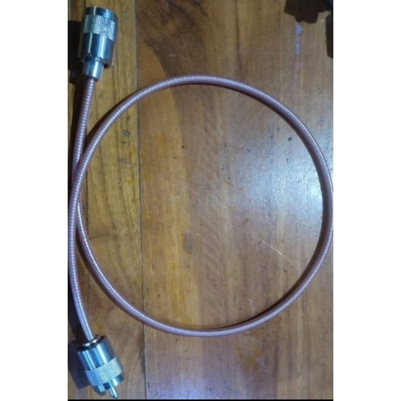 KABEL JUMPER SWR TUNER PL MALE TO MALE RADIO RIG BOSTER ANTENA PANJANG 66CM MATCHING DI FREKUENSI 14