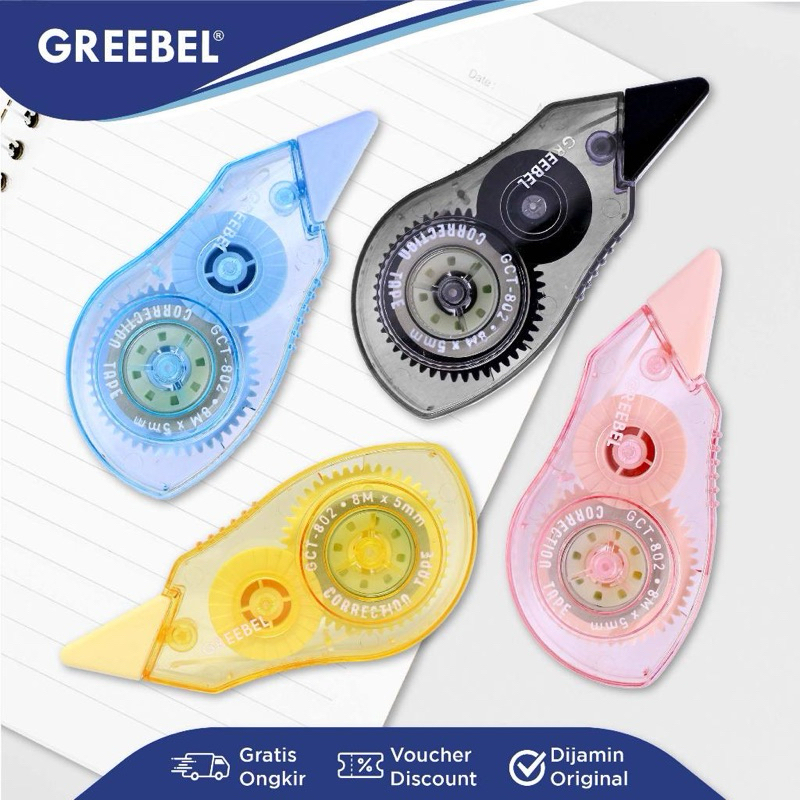 

GREEBEL CORRECTION TAPE GCT-802 | TIP EX KERING | PITA KOREKSI