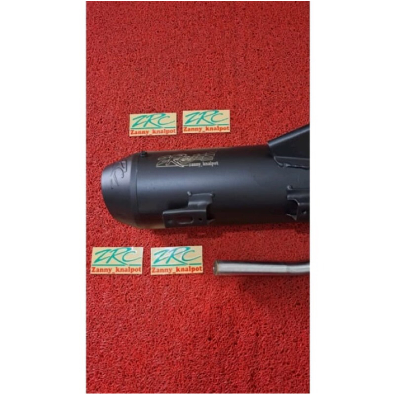 TERLARISSS Knalpot Copy CMS ZRC End Muffer Hitam Untuk Motor Motor Mio J - Fino 115 - Soul GT 115 - 