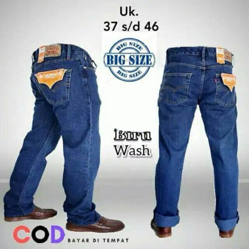 CELANA JEANS PRIA JUMBO BIG SIZE DENIM PANJANG