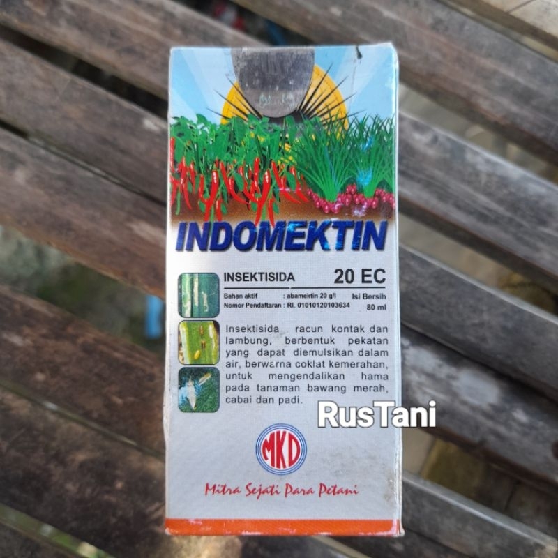 Insektisida INDOMEKTIN 20EC 80ml bahan aktif : abamektin 20g/l