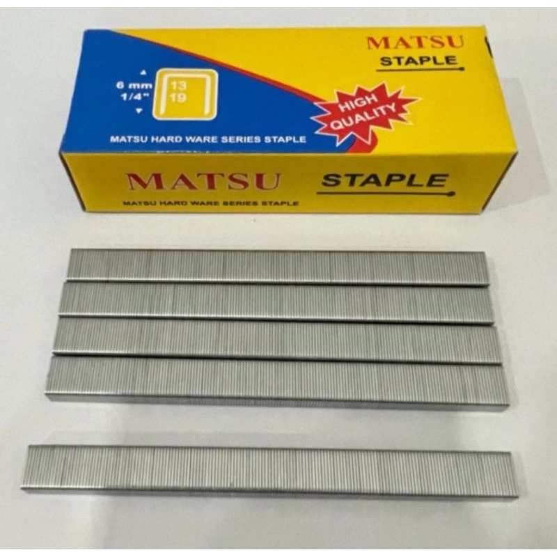 

anak hekter merk MATSU tipe R23 6mili isi 5000pcs Refill staples