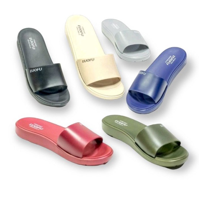 KF7 luofu E 7172K1W6WPBW5WB SANDAL SELOP WANITA RINGAN EMPUK