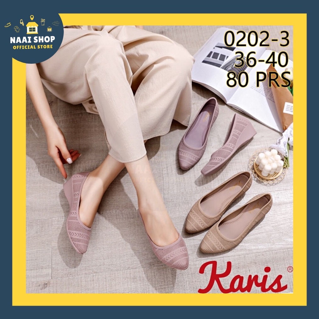 KODE N65L Sepatu Wanita Motif Kekinian Size 364 Tinggi Hak Sedang  4 CM Wedges Shoes Import Premium 