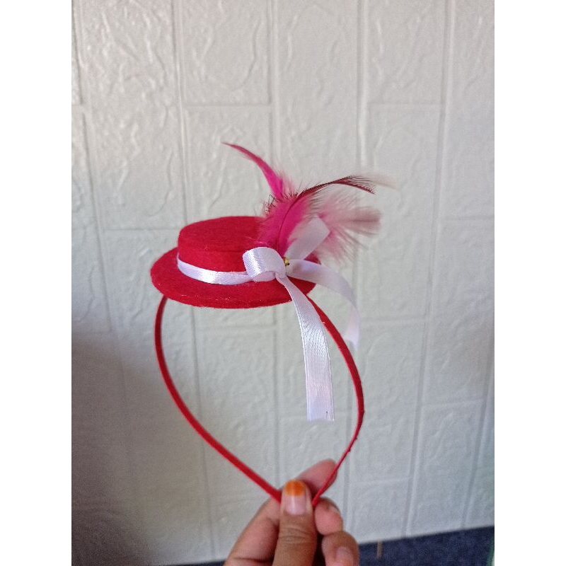 jepit rambut topi/bando bentuk topi/bando merah putih/ bando kemerdekaan/bando bentuk topi