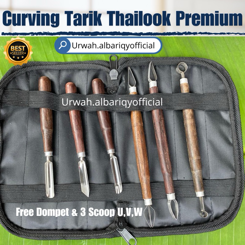 

Pisau ukir Garnish Curving alat Tarik Thailook High Quality + Dompet