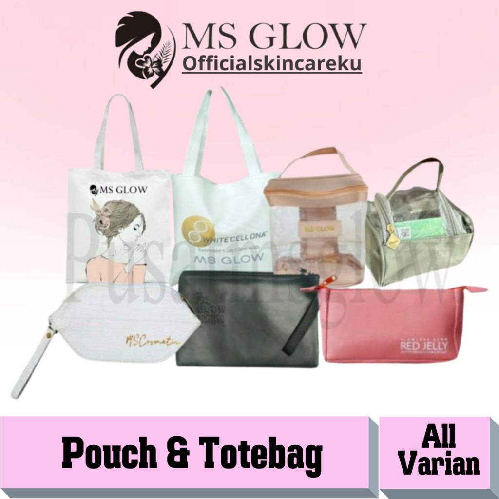 Pouch Ms Glow Dompet Kosmetik Totebag/ Tas Make Up Ms Glow