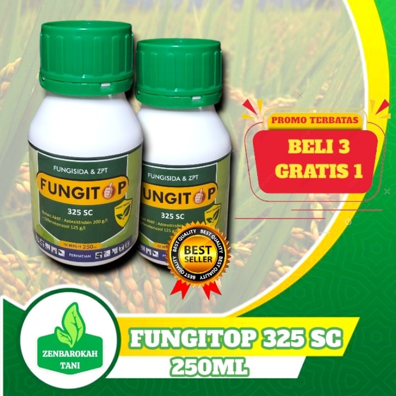 FUNGISIDA FUNGITOP 325SC 250ML BAHAN AKTIF AZOKSISTROBIN DIFENOKONAZOL