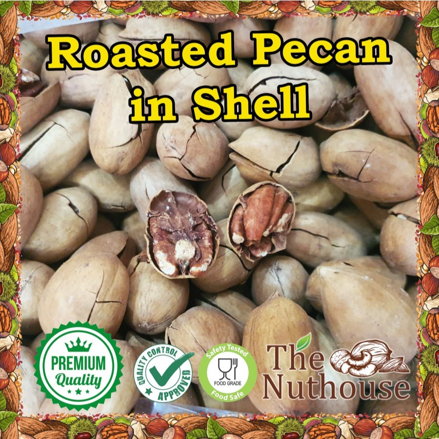 

NUTHOUSE Roasted Pecan Nuts in Shell / Kacang Pecan Panggang Cangkang