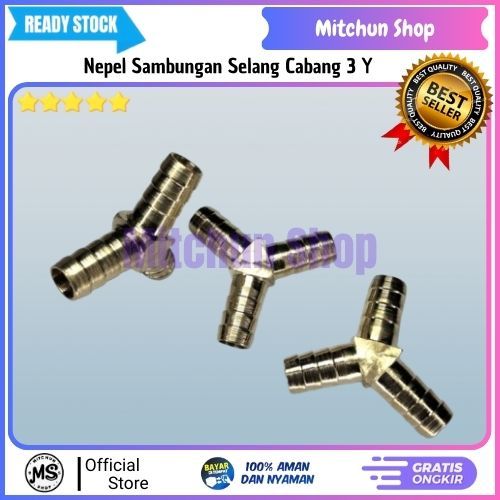 Nepel Sambungan Selang 3 Cabang | Nepel sambungan selang Y | Sambungan Selang Kompresor Cabang 3