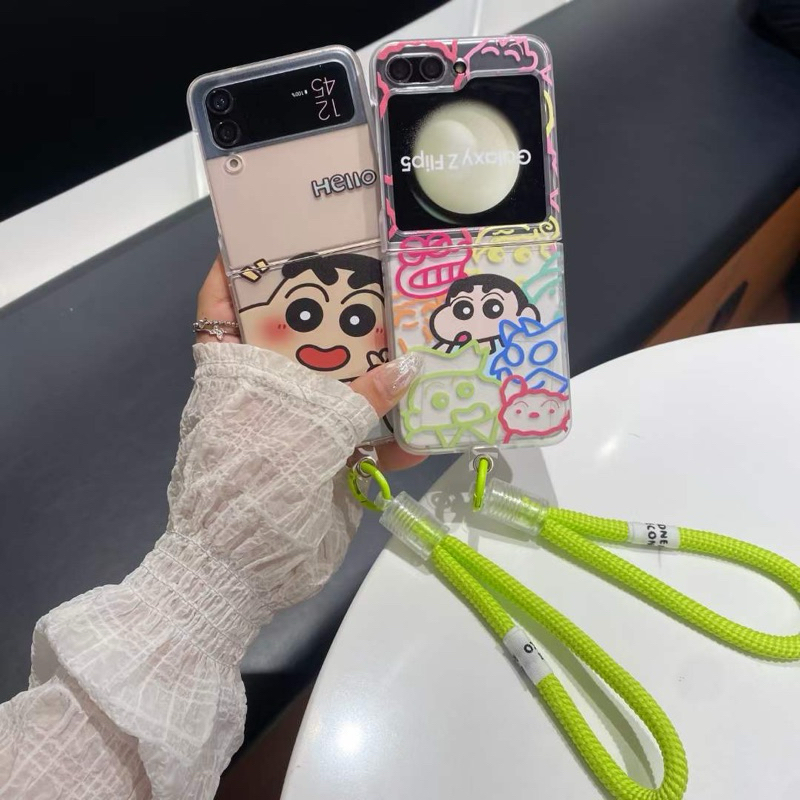 New Case Crayon Sinchan Cartoon Jepang Super Cute Imut With Chain Gantungan Hp Imut Gemes Casing Hp 